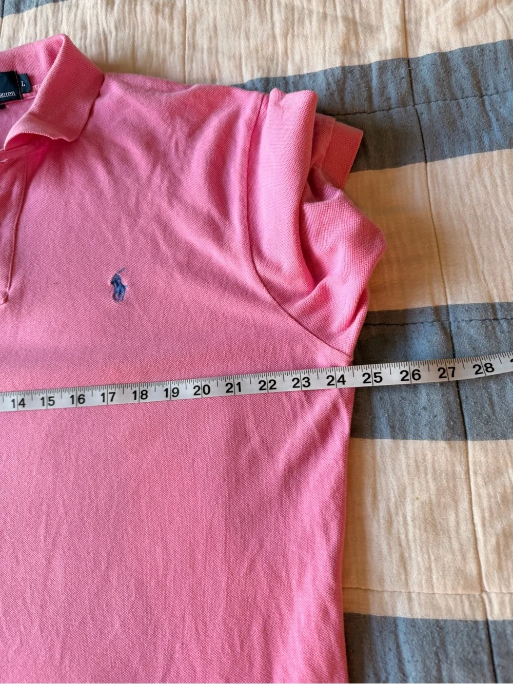Polo Ralph Lauren Classic Fit Cotton Pique Polo Shirt in Pink Size L